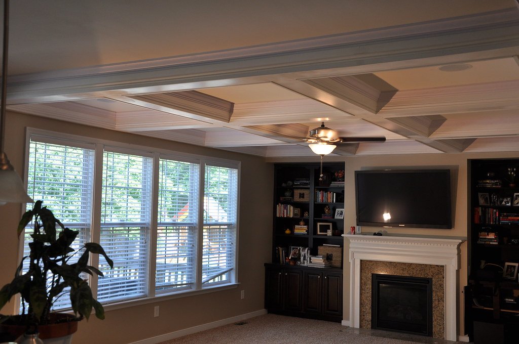 Coffered Ceiling Living Room